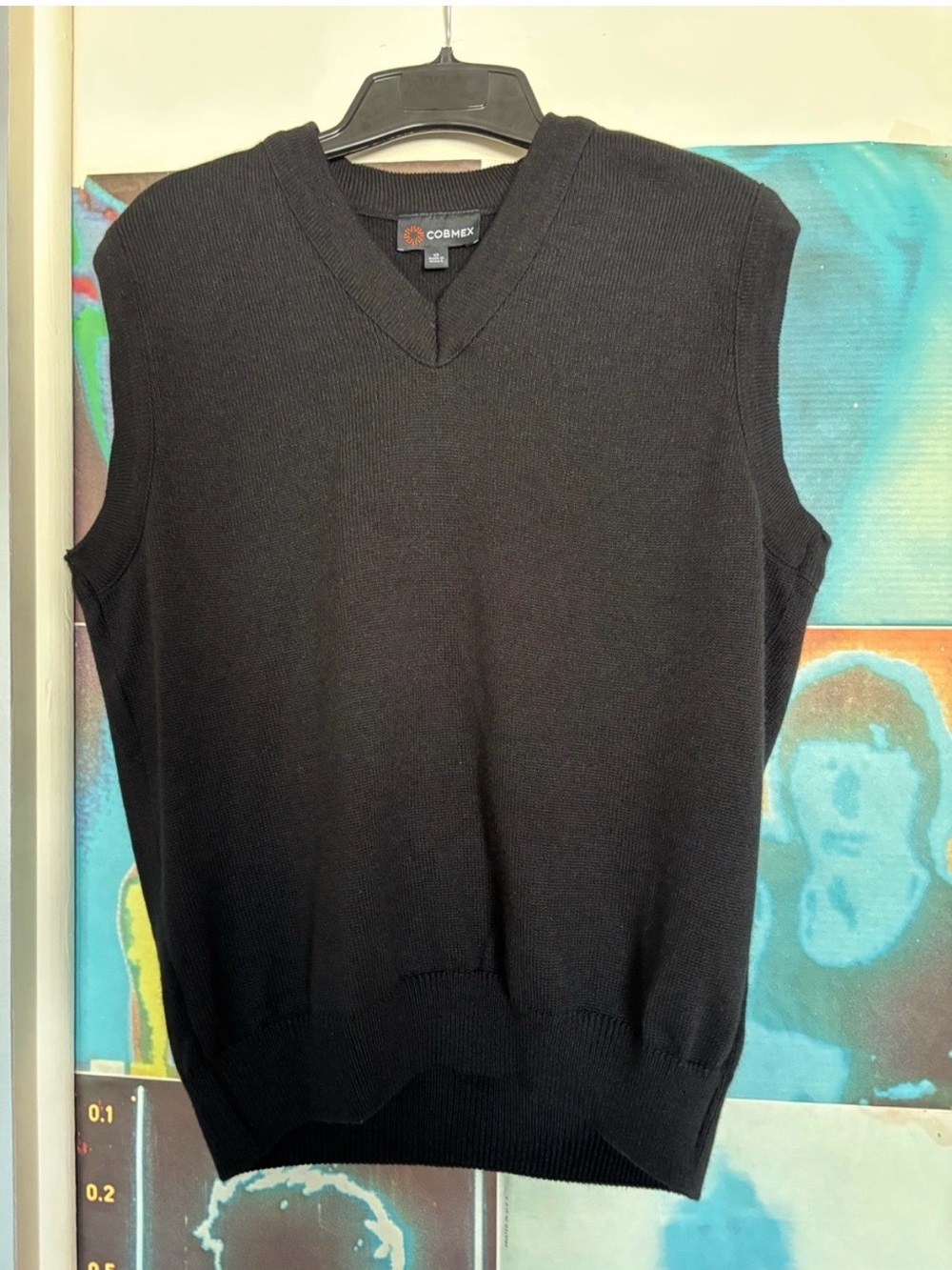 Men's Black V-Neck Sweater Vest